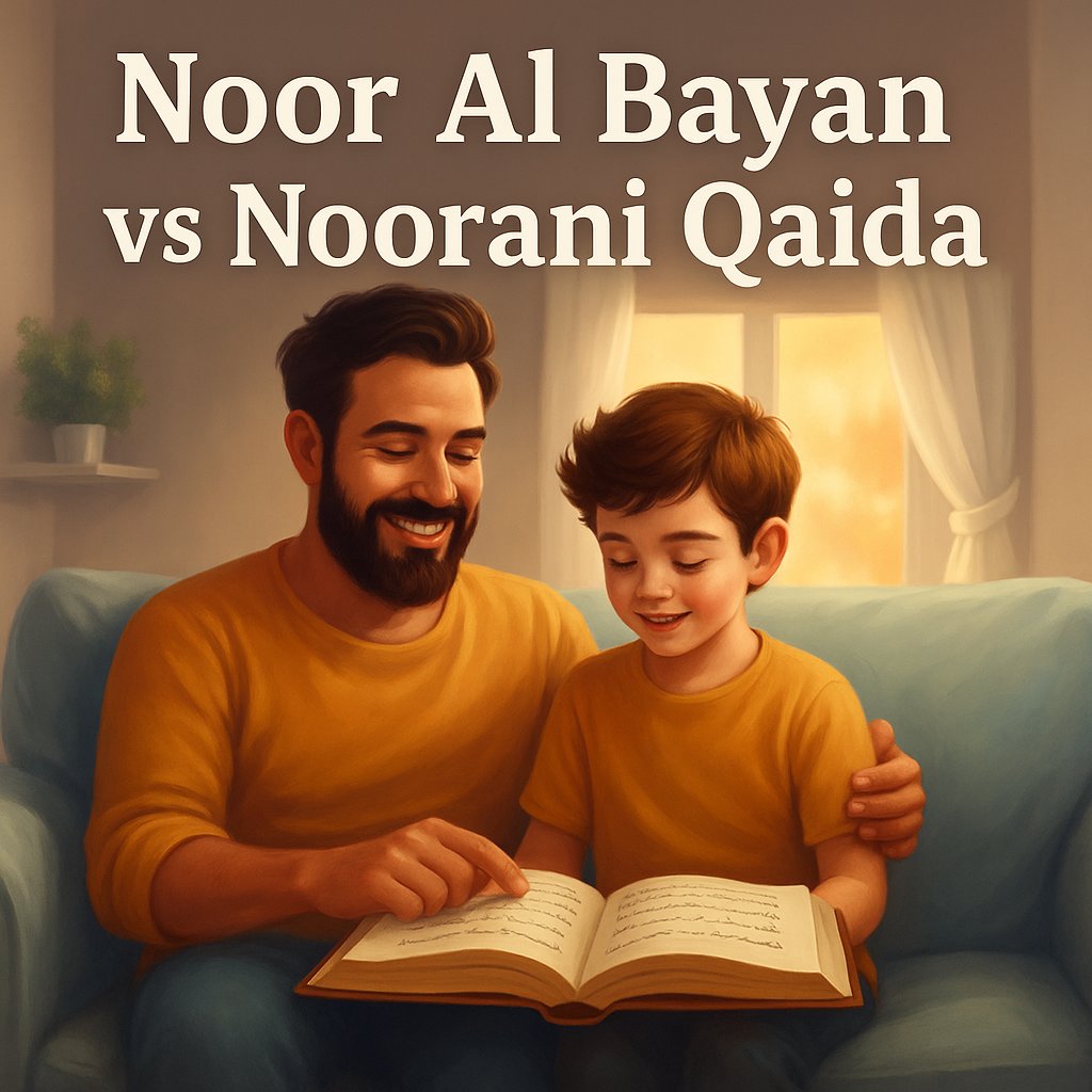 Noor Al Bayan vs Noorani Qaida: Which Is Better for Non-Arabic Speaking Kids to Build Quran Reading?