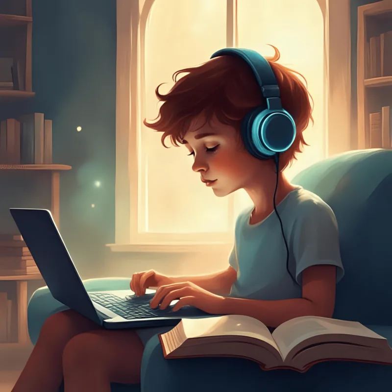 Parent and children learning online with Bnan Academy