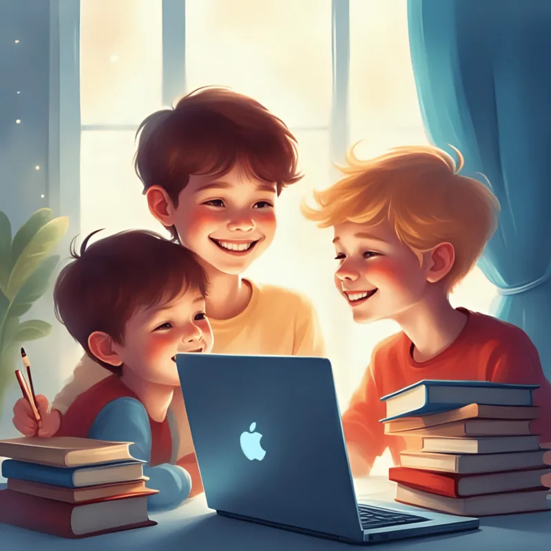 Child enjoying live online Arabic and Qur'an class with Bnan Academy